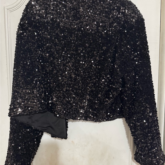 H&M Black Sequin Blazer - Picture 5 of 6